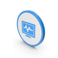 Icon Health Monitor Blue PNG & PSD Images
