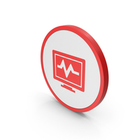 Icon Health Monitor Red PNG & PSD Images