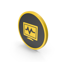 Icon Health Monitor Yellow PNG & PSD Images