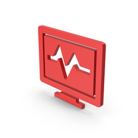 Symbol Health Monitor Red PNG & PSD Images
