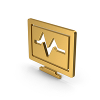 Symbol Health Monitor Gold PNG & PSD Images