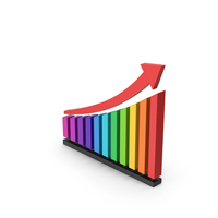 Symbol Chart With Arrow Colored PNG & PSD Images