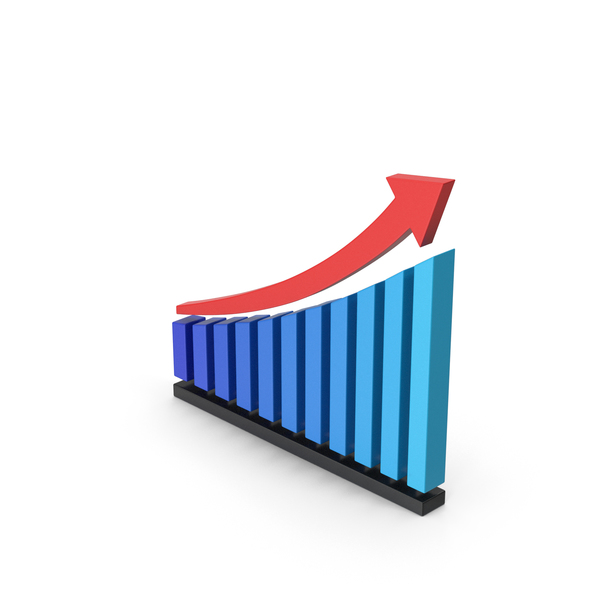 Symbol Chart With Arrow Blue PNG & PSD Images