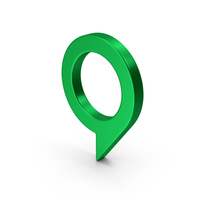 Symbol Map Pin Green Metallic PNG & PSD Images