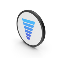 Icon Funnel Chart Blue PNG & PSD Images