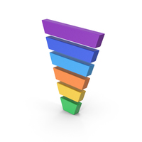 Symbol Funnel Chart Colored PNG & PSD Images