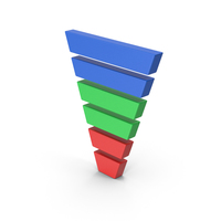 Symbol Funnel Chart Colored 3 PNG & PSD Images
