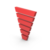 Symbol Funnel Chart Red PNG & PSD Images