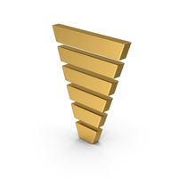 Symbol Funnel Chart Gold PNG & PSD Images