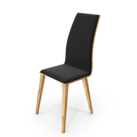 Wooden Black Fabric Sidechair PNG & PSD Images