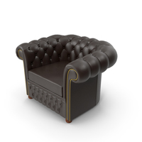 Chesterfield Armchair Brown PNG & PSD Images
