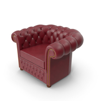 Chesterfield Armchair Red PNG & PSD Images