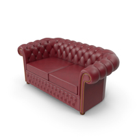 Chesterfield Sofa 2 Red PNG & PSD Images