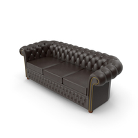 Chesterfield Sofa 3 Brown PNG & PSD Images