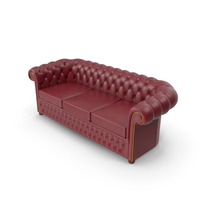 Chesterfield Sofa 3 Red PNG & PSD Images