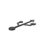 Black Symbol USB PNG & PSD Images