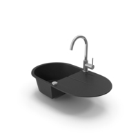 Kitchen Black Single Sink PNG & PSD Images