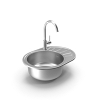 Kitchen Chrome Single Sink 5 PNG & PSD Images