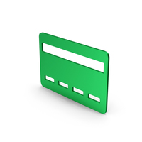 Symbol Bank Card Green Metallic PNG & PSD Images