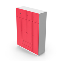 Wardrobe White Red PNG & PSD Images