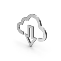 Symbol Cloud Download Silver PNG & PSD Images