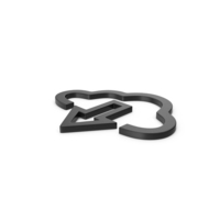 Black Symbol Cloud Download PNG & PSD Images