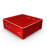 Mini PC Red PNG & PSD Images