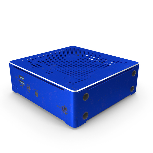 Mini PC Blue Used PNG & PSD Images