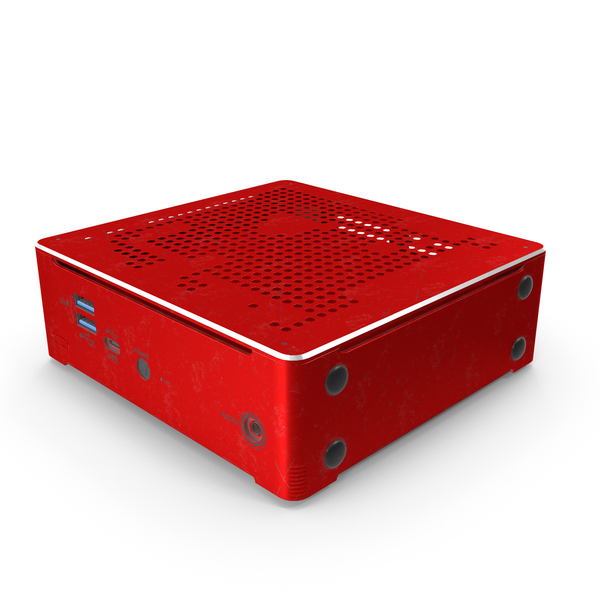 Mini PC Red Used PNG & PSD Images