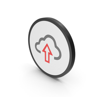 Icon Cloud Upload Red Gray PNG & PSD Images