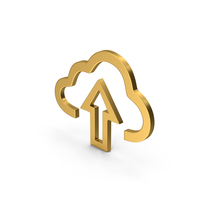 Symbol Cloud Upload Gold PNG & PSD Images