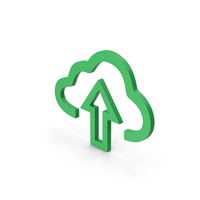 Symbol Cloud Upload Green PNG & PSD Images