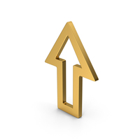 Symbol Arrow Up Gold PNG & PSD Images