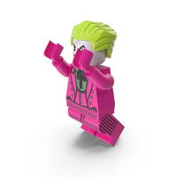 Lego Joker Dark Pink Jumping PNG & PSD Images