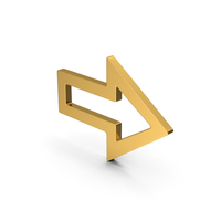 Gold Symbol Arrow PNG & PSD Images