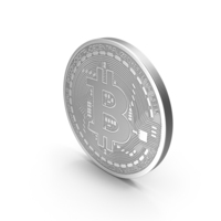 Silver Bitcoin PNG & PSD Images