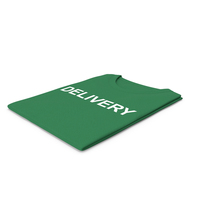 Female Crew Neck Folded Green Delivery PNG & PSD Images