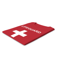 Female Crew Neck Folded Red Lifeguard PNG & PSD Images