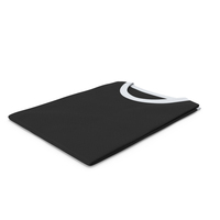 Female Crew Neck Folded White and Black PNG & PSD Images