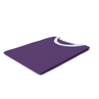 Female Crew Neck Folded White and Purple PNG & PSD Images