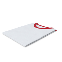 Female Crew Neck Folded White and Red PNG & PSD Images