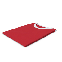 Female Crew Neck Folded White and Red PNG & PSD Images