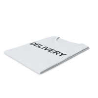 Female Crew Neck Folded White Delivery PNG & PSD Images