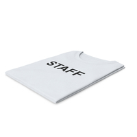Female Crew Neck Folded White Staff PNG & PSD Images