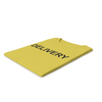 Female Crew Neck Folded Yellow Delivery PNG & PSD Images