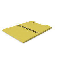 Female Crew Neck Folded Yellow Housekeeping PNG & PSD Images