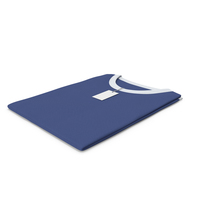 Female Crew Neck Folded With Tag White and Dark Blue PNG & PSD Images