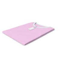 Female Crew Neck Folded With Tag White and Pink PNG & PSD Images