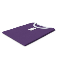 Female Crew Neck Folded With Tag White and Purple PNG & PSD Images