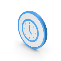 Icon Clock Blue PNG & PSD Images